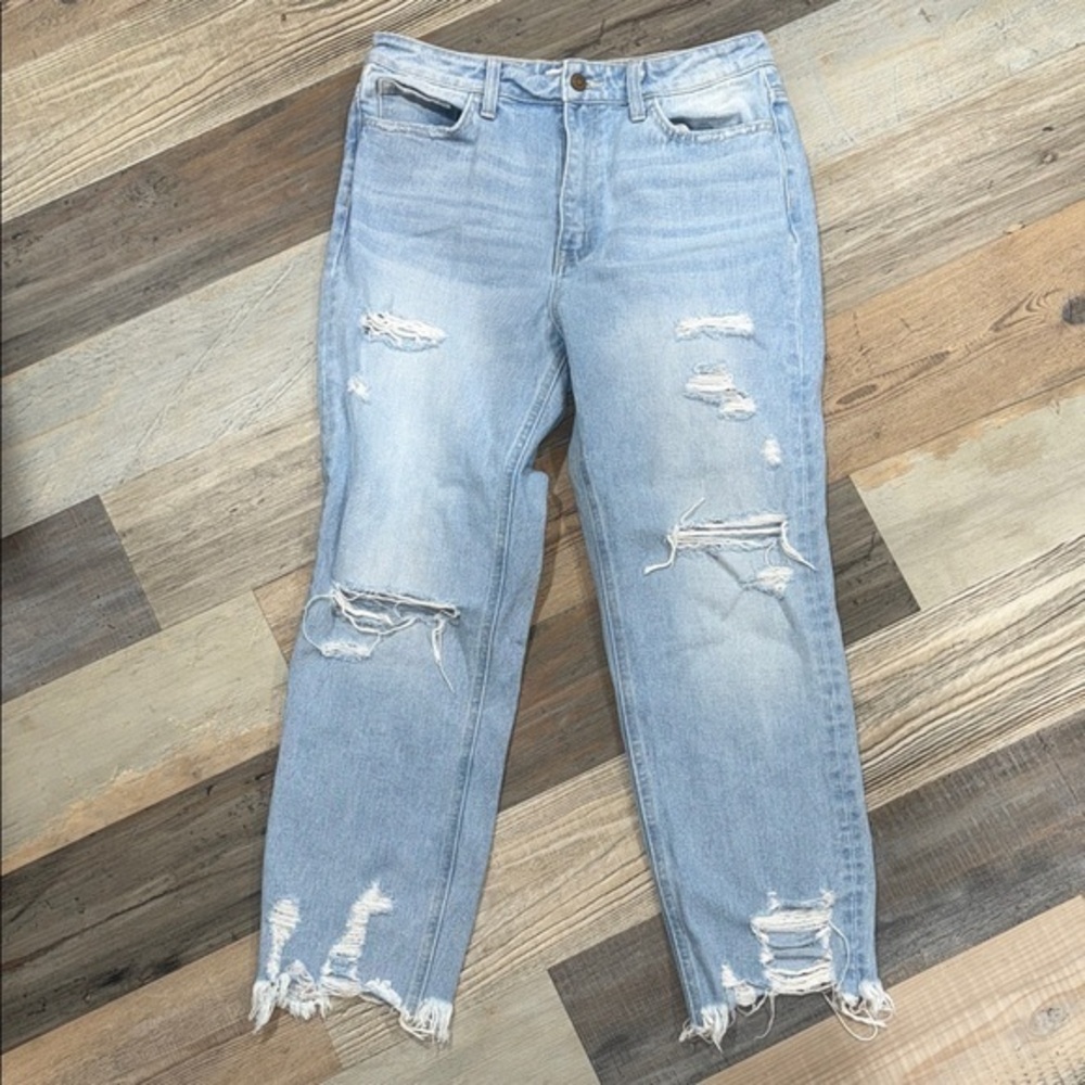 Flying Monkey light wash distressed Jeans